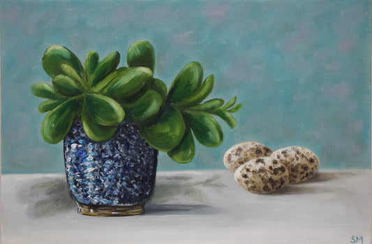 Succulent with Quail Eggs